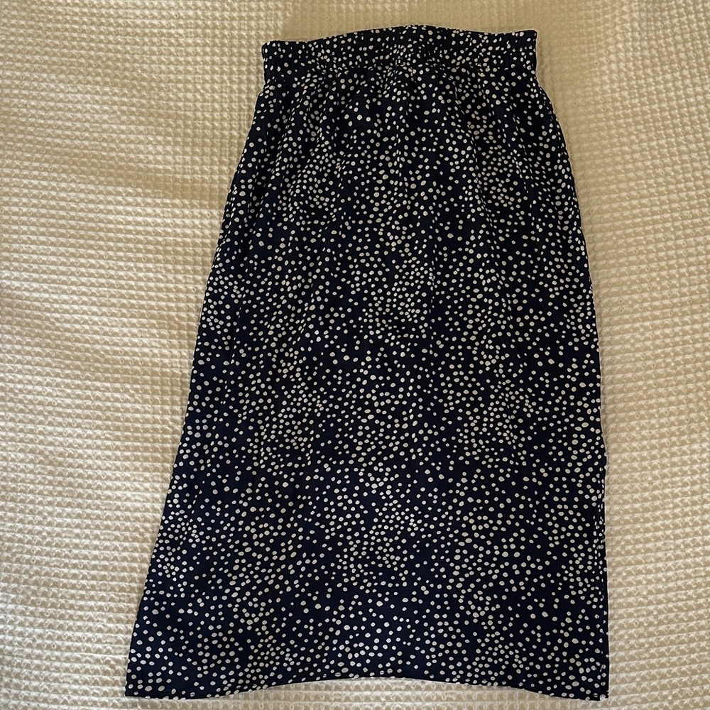 GAP Navy Midi Skirt with White Dots